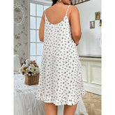Plus-size Slip Nightgown For Women Floral Print Dress