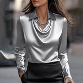 loose boat-neck shirt for women