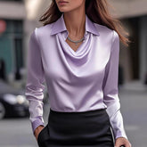 loose boat-neck shirt for women